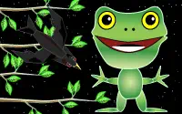 Game icon for math learning game The frog flies