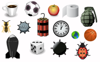 Game icon for math learning game UXO