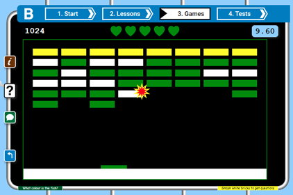 Free Math Games screenshot of Pong game for secondary