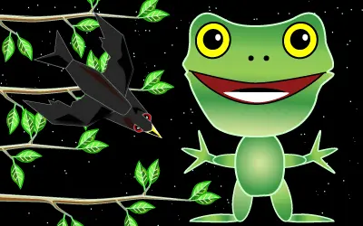 Large thumbnail for maths game The frog flies