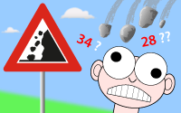 Large icon for the Rock fall maths game