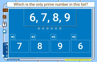 Comparing numbers: Identify prime numbers for 5th grade